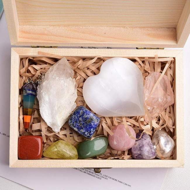 Eleven Natural Healing Crystals Box