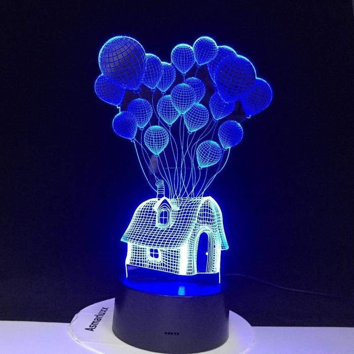 Balloon House 3D Led Night Light