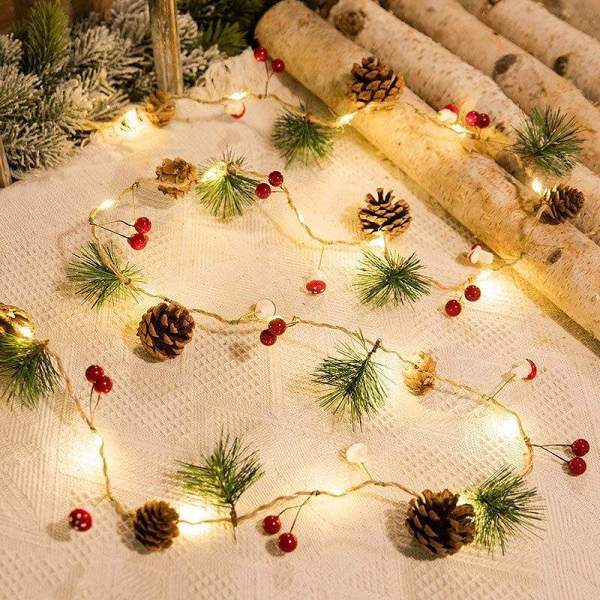 2M LED Pine Cones String Lights