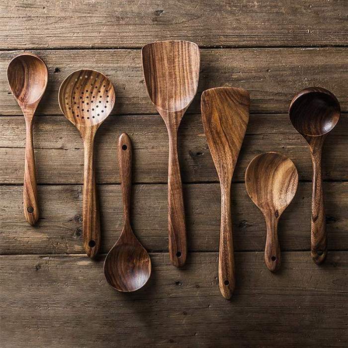 Thailand Teak Kitchen Tool Set