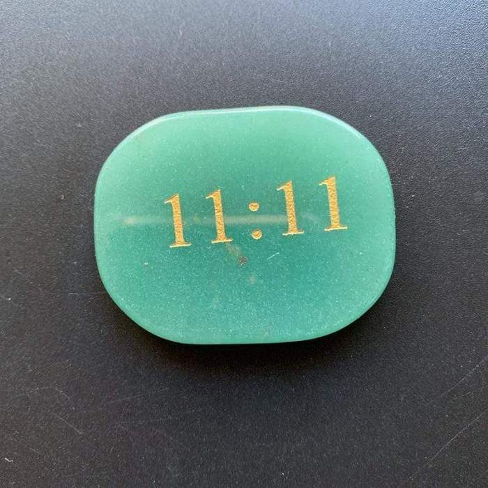 11:11 Green Aventurine Palm Stone