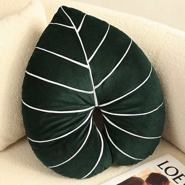 Monstera Leaf Plush Pillow