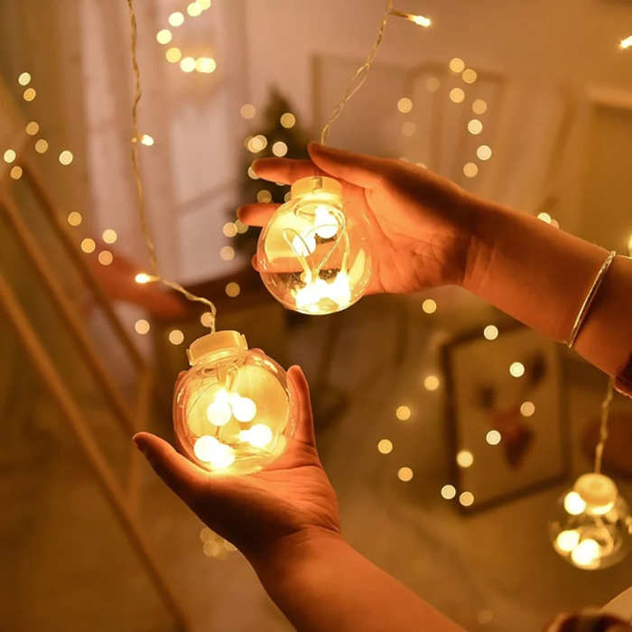 LED Wishing Ball Curtain String Lights