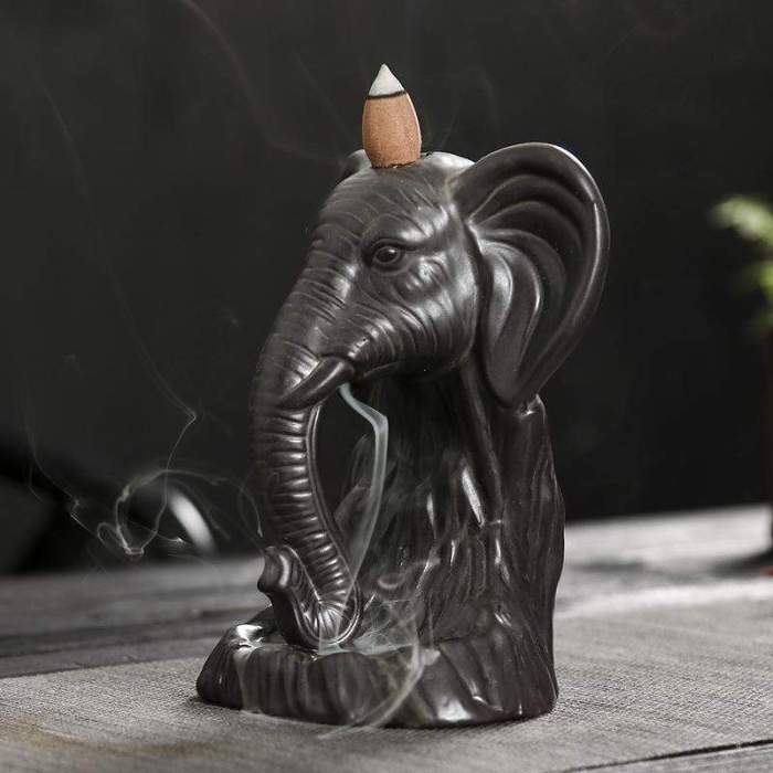 Elephant Head Backflow Incense Burner