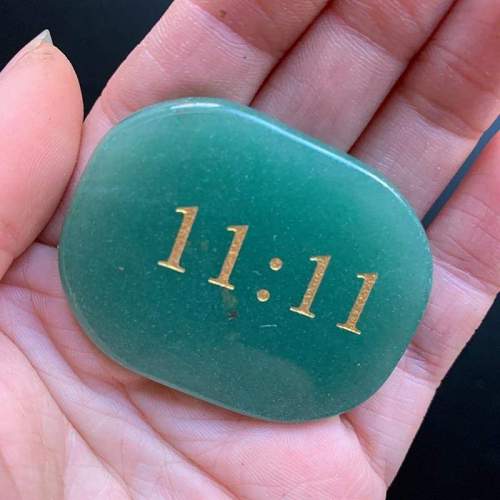 11:11 Green Aventurine Palm Stone
