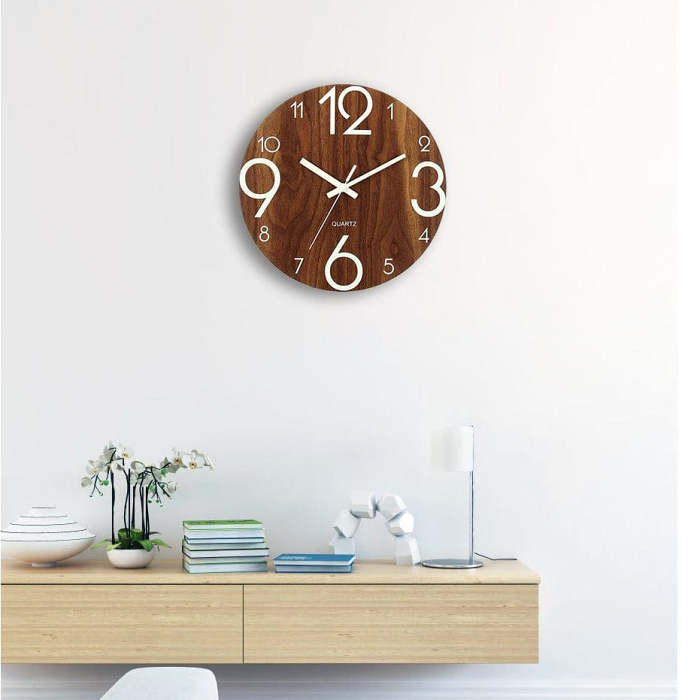 Wooden Luminous Wall Clock