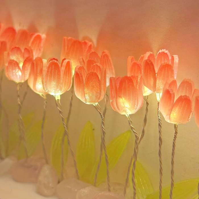 DIY Framed Tulips Flowers Night Light