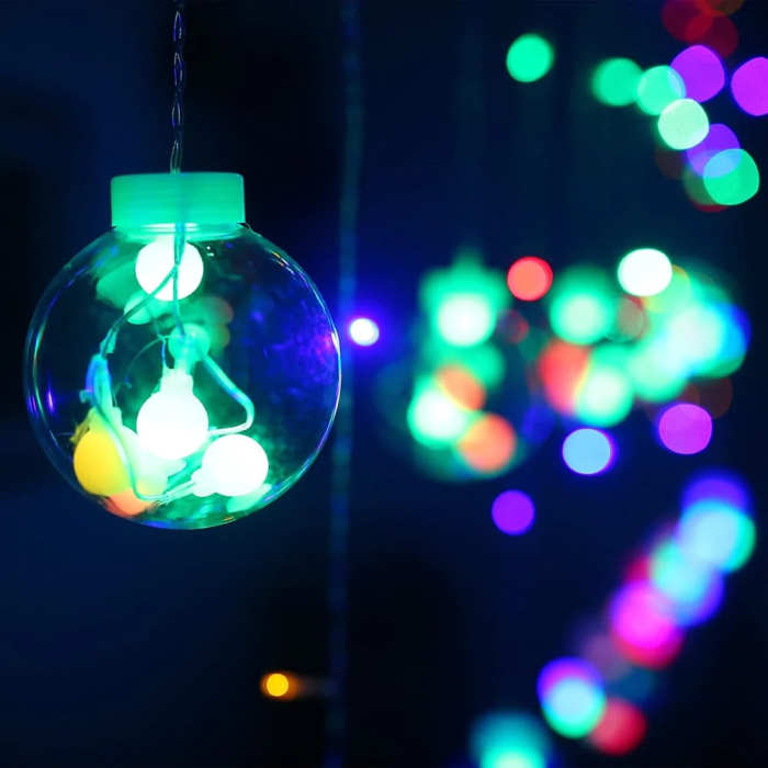 LED Wishing Ball Curtain String Lights