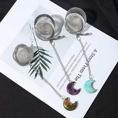 Natural Moon Shaped Crystal Tea Filter