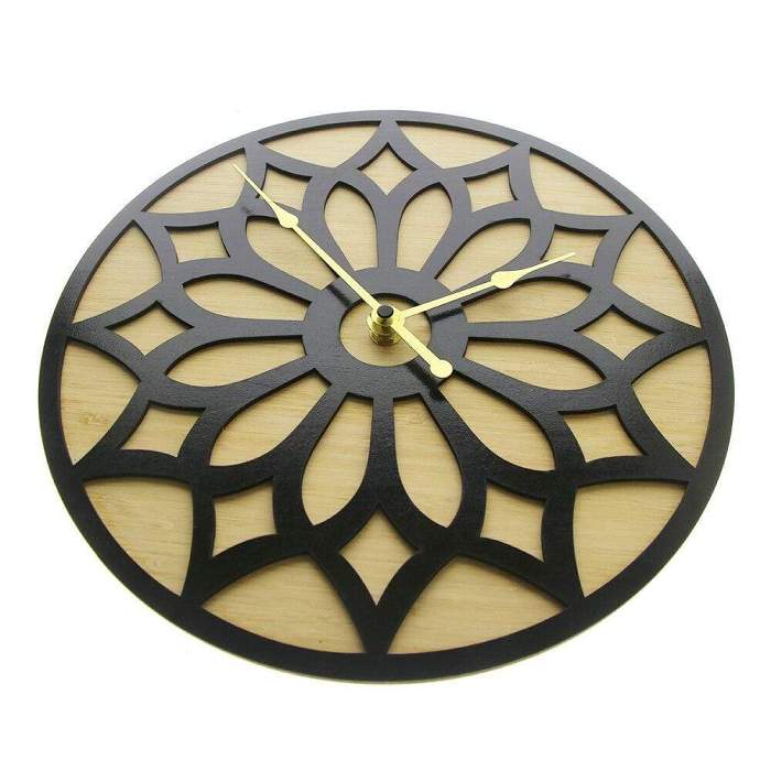 Wooden Lotus Flower Clock