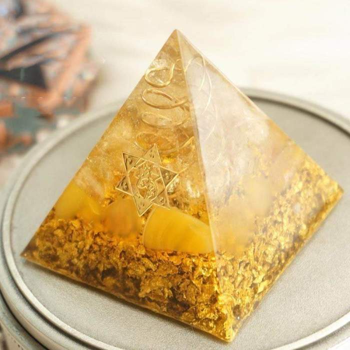 Citrine Orgonite Pyramid