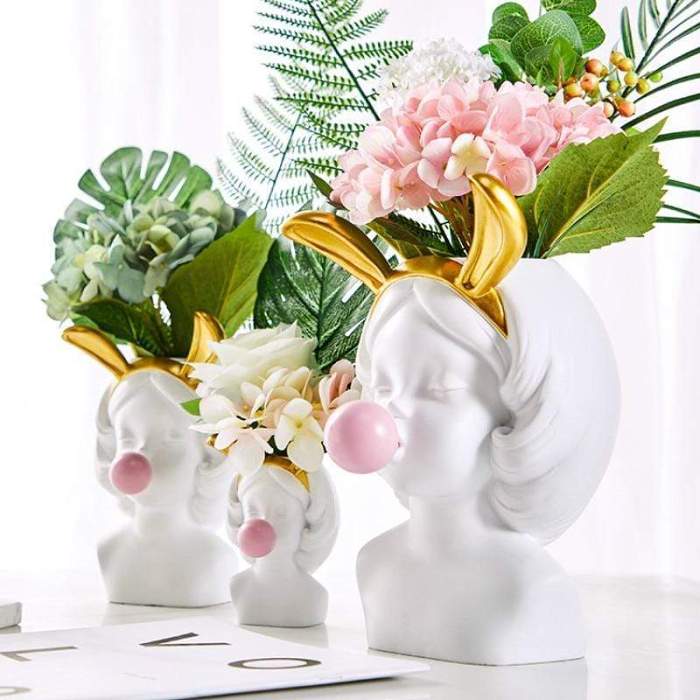 Bubblegum Girl Flower Vase