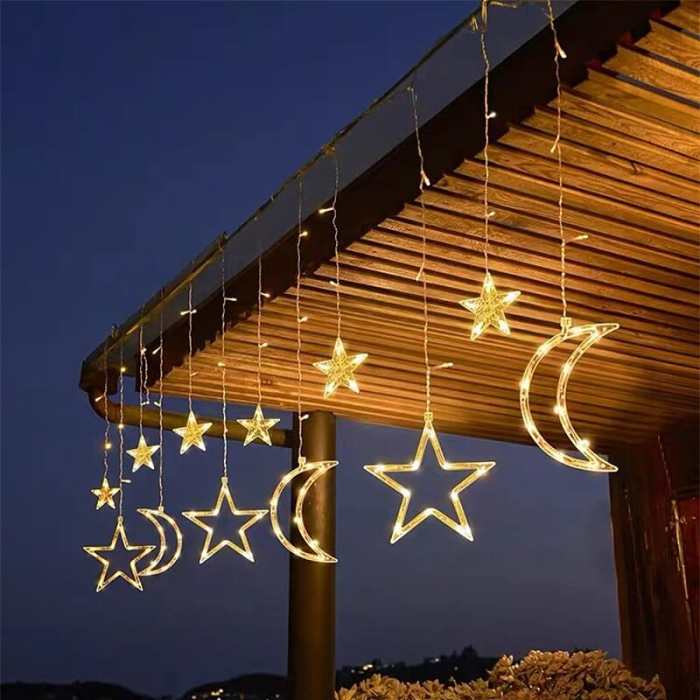 Moon & Star LED Curtain Lights