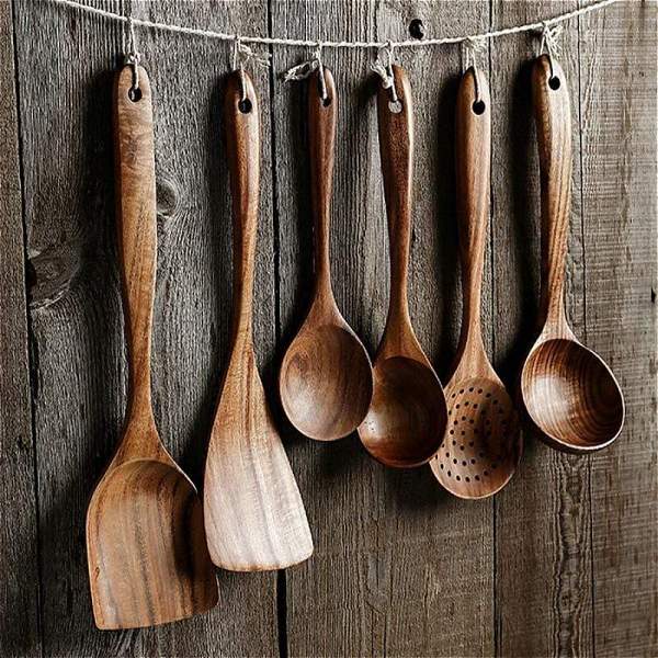 Thailand Teak Kitchen Tool Set