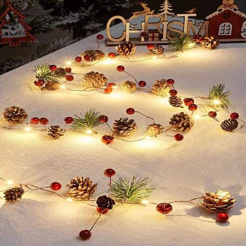 2M LED Pine Cones String Lights