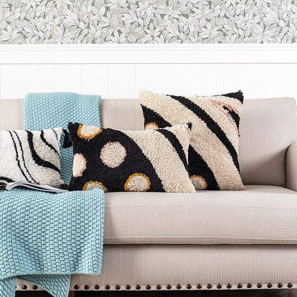 Tufted Tasseled Cushion Cover