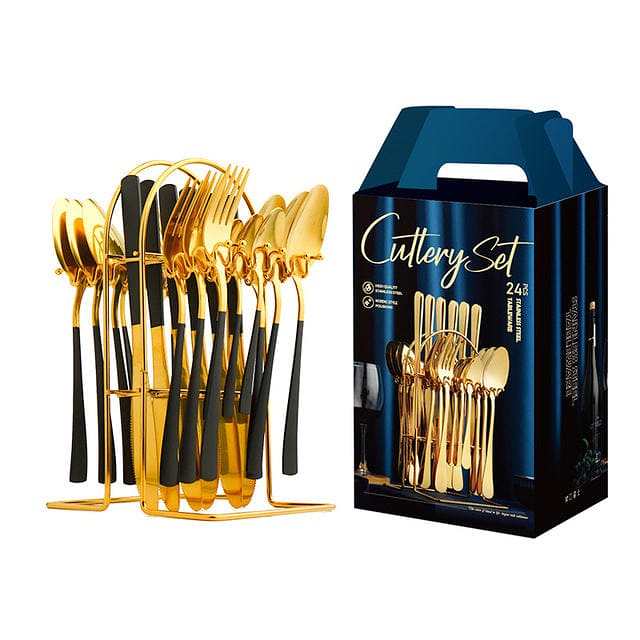24pc Luxury Stainless Steel Cutlery Set