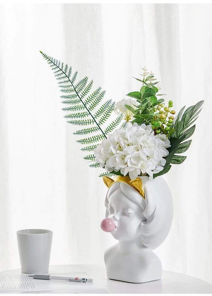 Bubblegum Girl Flower Vase