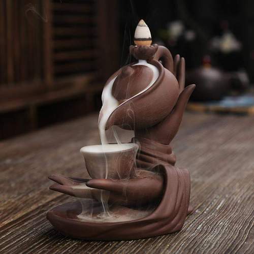 Buddha Hands & Tea Pot Incense Burner