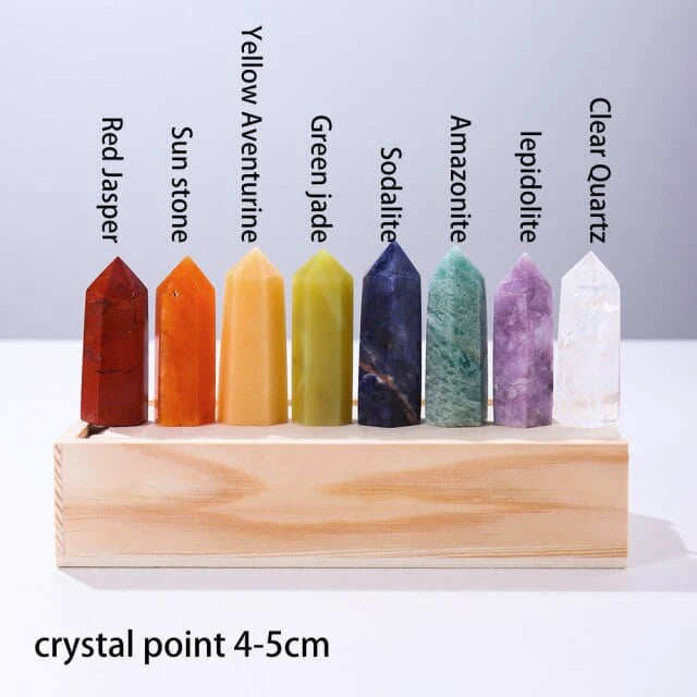 8pcs Array Crystal Points Quartz Set