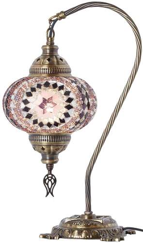 Mosaic Swan Table Lamp
