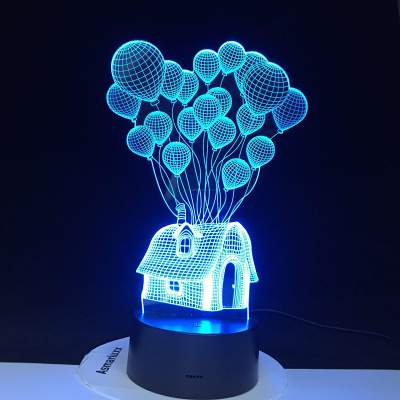 Balloon House 3D Led Night Light