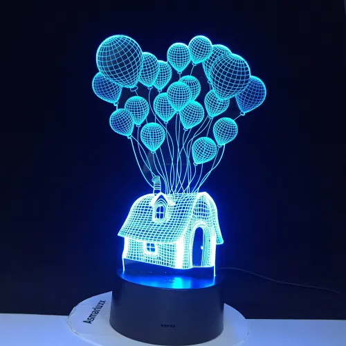 Balloon House 3D Led Night Light