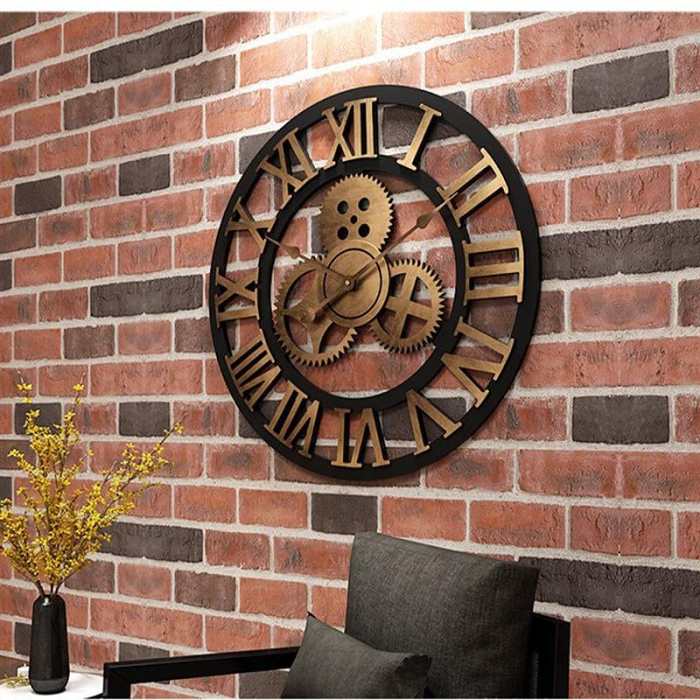 Industrial Metal Wall Clock
