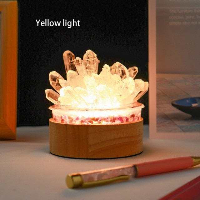 Natural Clear Quartz Crystal Lamp