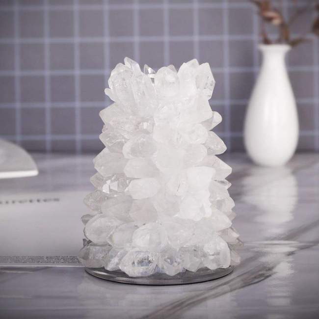 Clear Crystal Candle Holder
