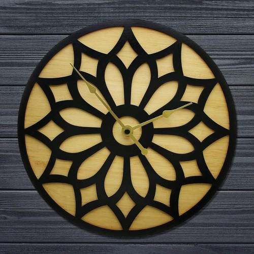 Wooden Lotus Flower Clock