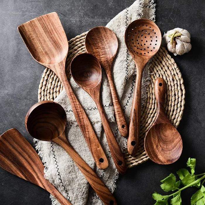 Thailand Teak Kitchen Tool Set