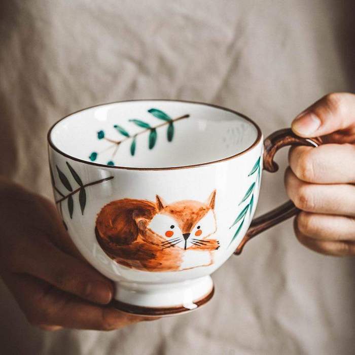 Hand-painted Animals Ceramic Coffee Mug
