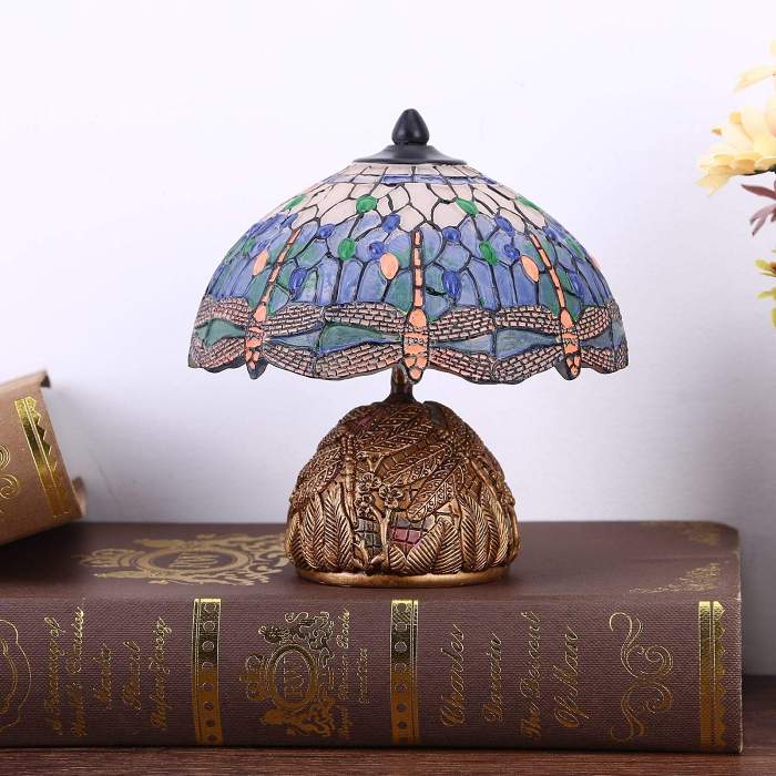 Dragonfly Floral Vintage Lamp