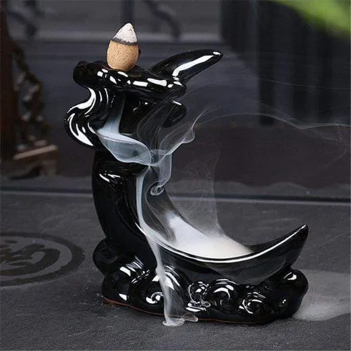The Moon Ceramic Backflow Incense Burner