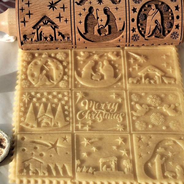 Nativity Engraved Rolling Pin