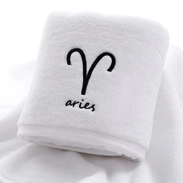 Embroidered Constellation Bath Towels Set