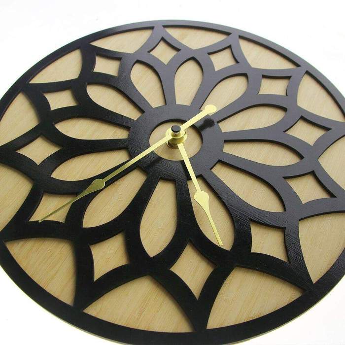 Wooden Lotus Flower Clock