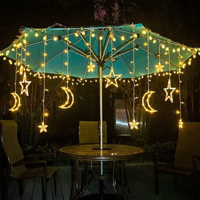 Moon & Star LED Curtain Lights