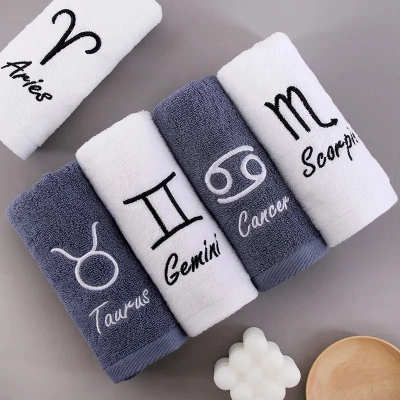 Embroidered Constellation Bath Towels Set