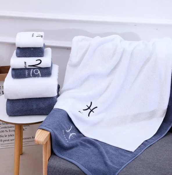 Embroidered Constellation Bath Towels Set