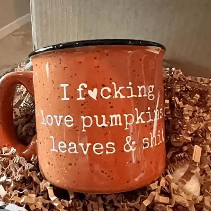 I F*cking Love Pumpkins And Leaves And Shit Ceramic Mug