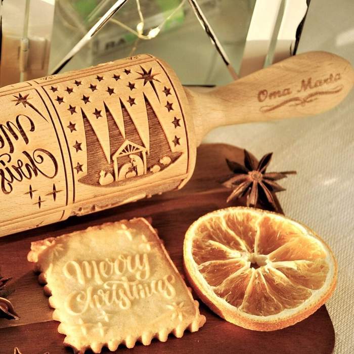 Nativity Engraved Rolling Pin