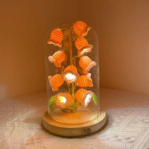 DIY Handwoven Crochet Lily Of The Valley Night Lamp
