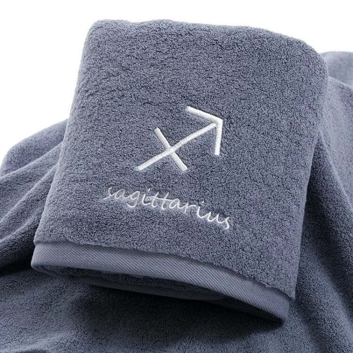 Embroidered Constellation Bath Towels Set