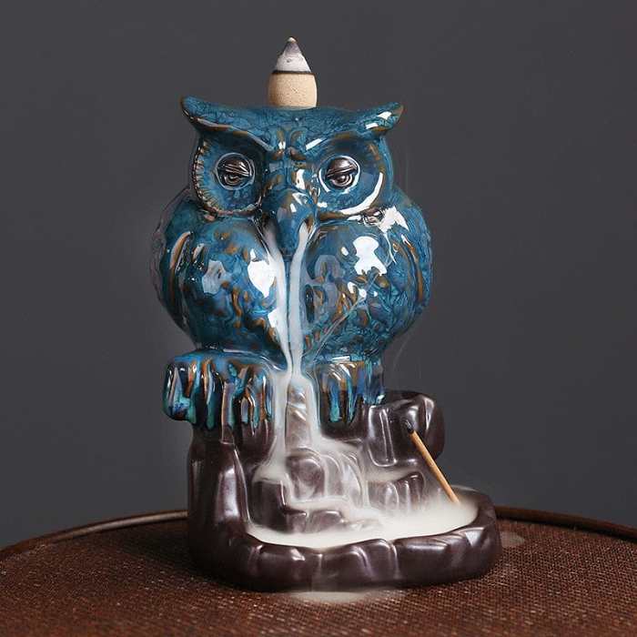 Wise Owl Backflow Incense Burner