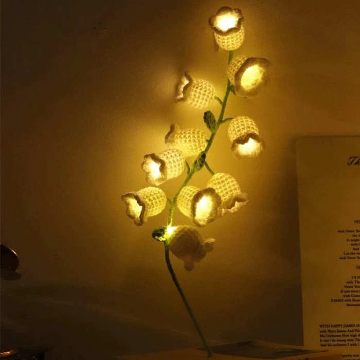 DIY Handwoven Crochet Lily Of The Valley Night Lamp
