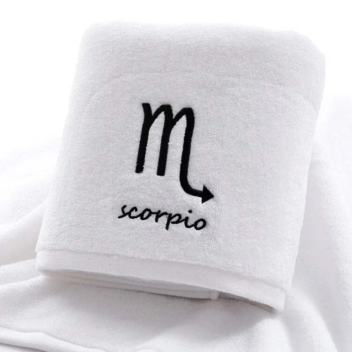 Embroidered Constellation Bath Towels Set