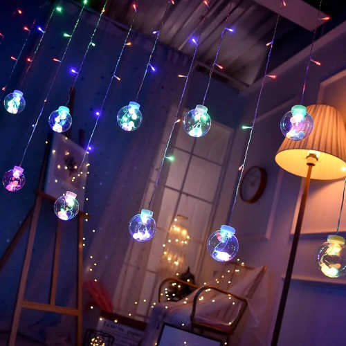 LED Wishing Ball Curtain String Lights