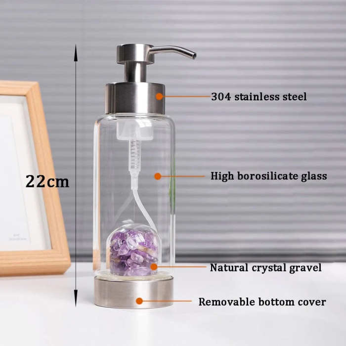 Energy Cleansing Crystal Lotion Bottle